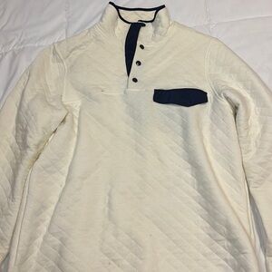 Quilted button up sweatshirt